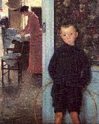 Mathey, Paul Woman Child in an Interior Norge oil painting reproduction